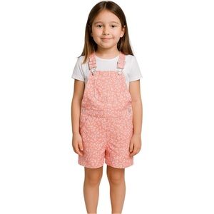 NWT New Columbia Youth Size L Pink Floral Overalls